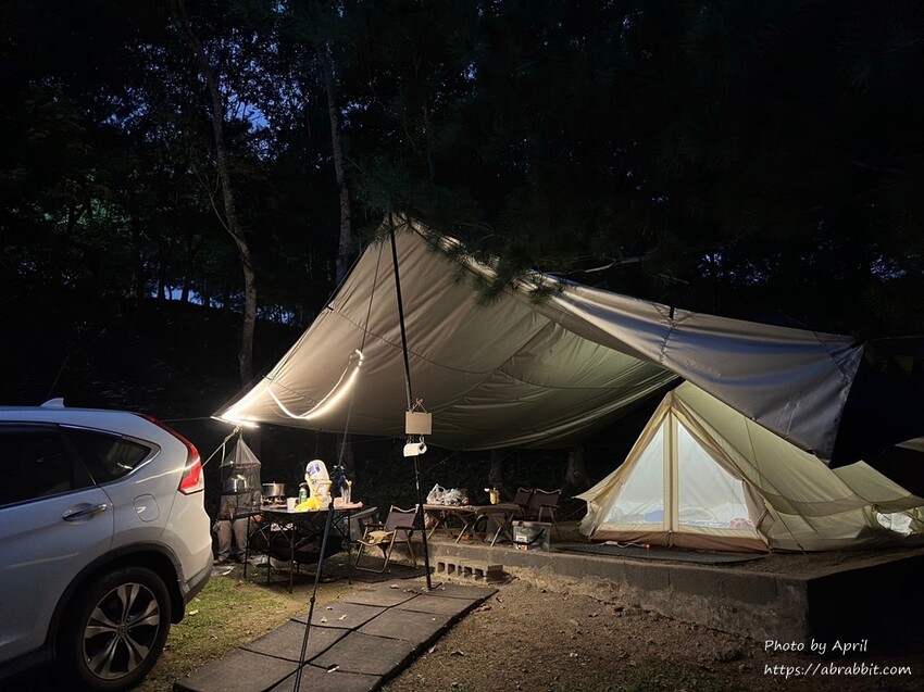 苗栗縣南庄鄉赫利豐岳露營區-營區有小動物，還有懶人露營免搭帳