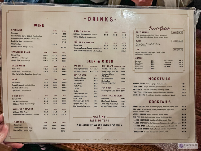 紐西蘭130年老字號The Occidental海鮮酒吧。