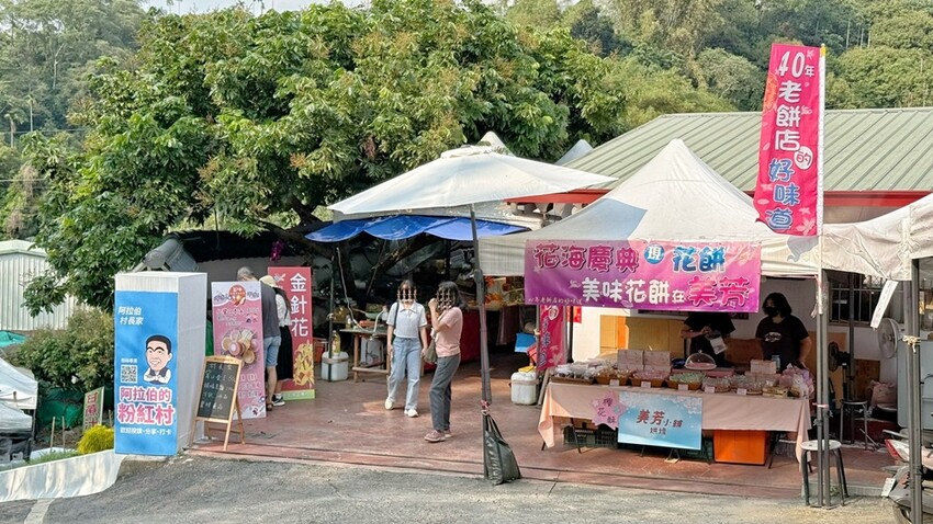 嘉義縣竹崎鄉嘉義景點/竹崎阿拉伯的粉紅村，季節限定的花旗木及金針花海！