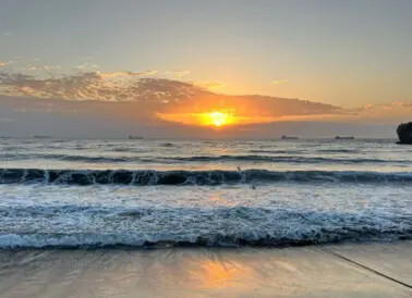 高雄旗津半日遊：推薦必去景點以及好吃的鴨角活海產海鮮料理。旗津的夕陽無限好