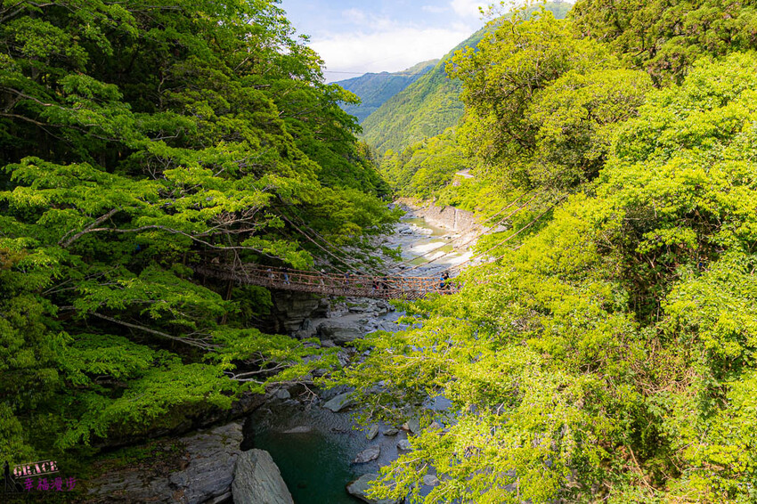 大步危小步危峽谷｜德島縣日本–搭乘麗星郵輪探索星號岸上行程，飽覽峽谷美景走訪刺激的祖谷藤蔓橋 @GRACE幸福漫步