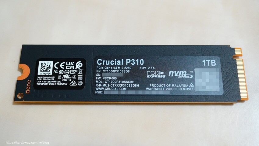 美光Crucial P310 NVMe M.2 SSD