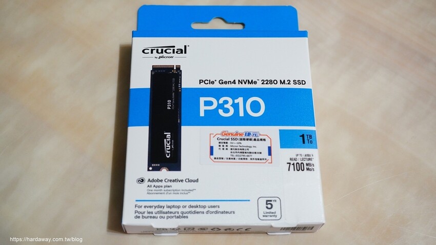 美光Micron Crucial P310 PCle Gen4 NVMe M.2 SSD