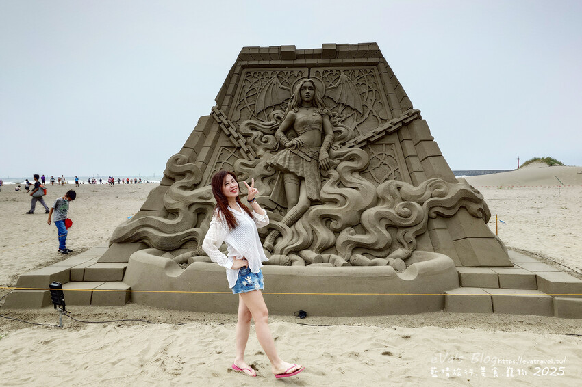 苗栗縣通霄鎮【2025通霄沙雕藝術節】通霄海水浴場｜永續和平主題免費入場，一起逍遙沙城賞沙雕、玩海灘。苗栗海邊