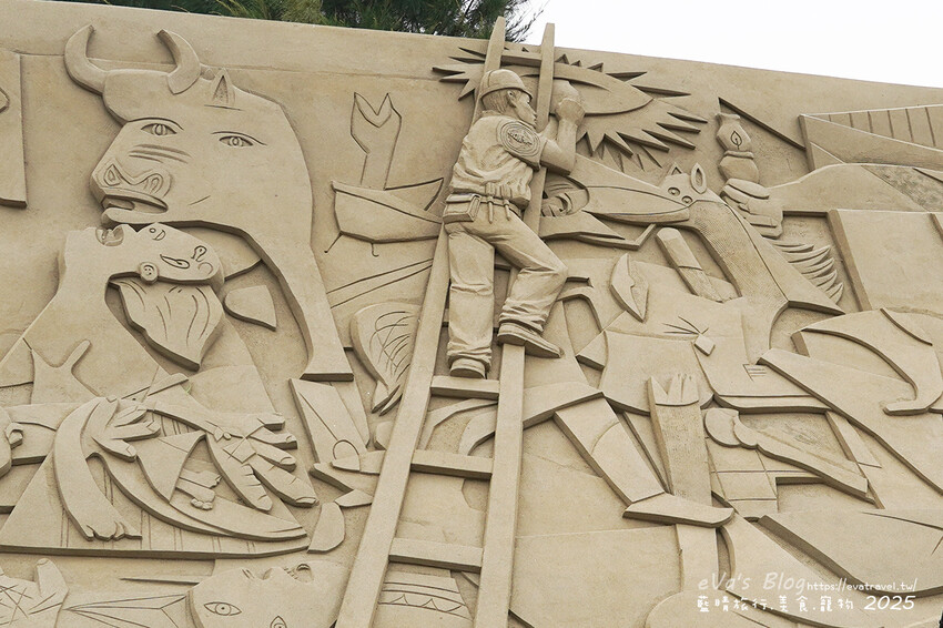 苗栗縣通霄鎮【2025通霄沙雕藝術節】通霄海水浴場｜永續和平主題免費入場，一起逍遙沙城賞沙雕、玩海灘。苗栗海邊