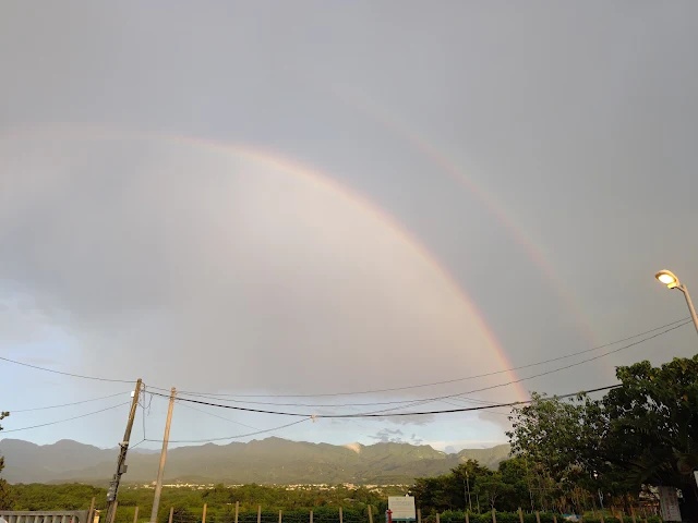 仁義潭水庫 - 停車場 - 夕陽 - 彩虹