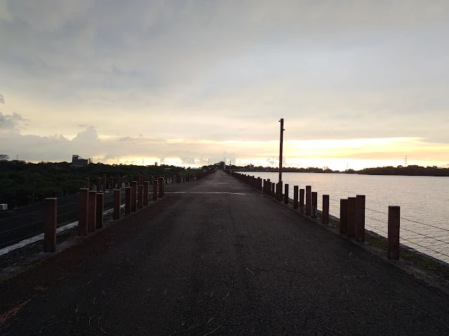 仁義潭水庫 - 大壩步道 - 夕陽