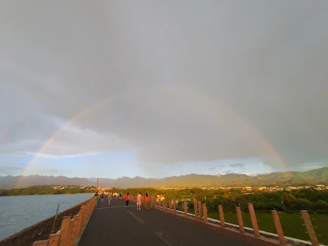 仁義潭水庫 - 大壩步道 - 彩虹
