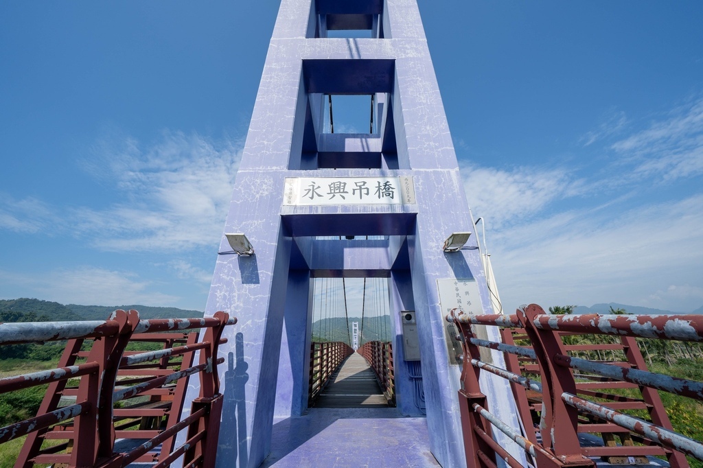台南之最!楠西永興吊橋!紫色浪漫橫跨曾文溪,飽覽山水風光