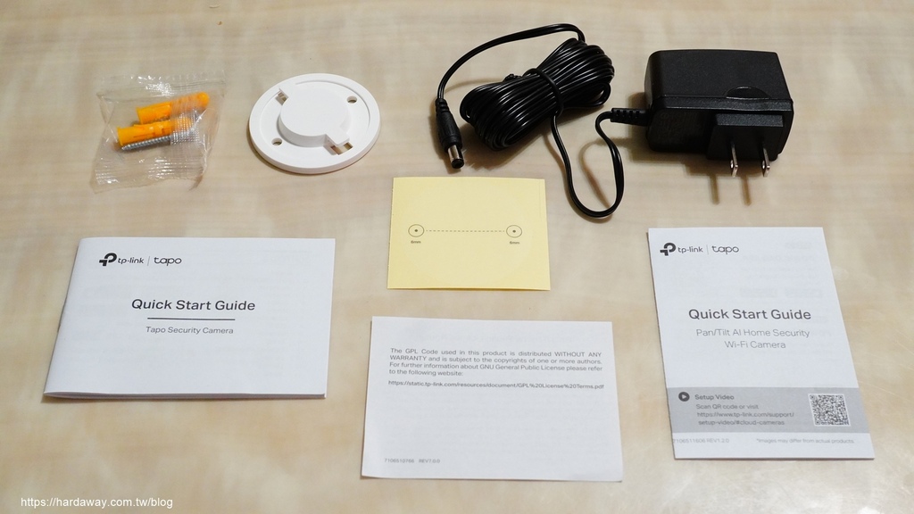 TP-Link Tapo C230旋轉式Wi-Fi網路攝影機配件