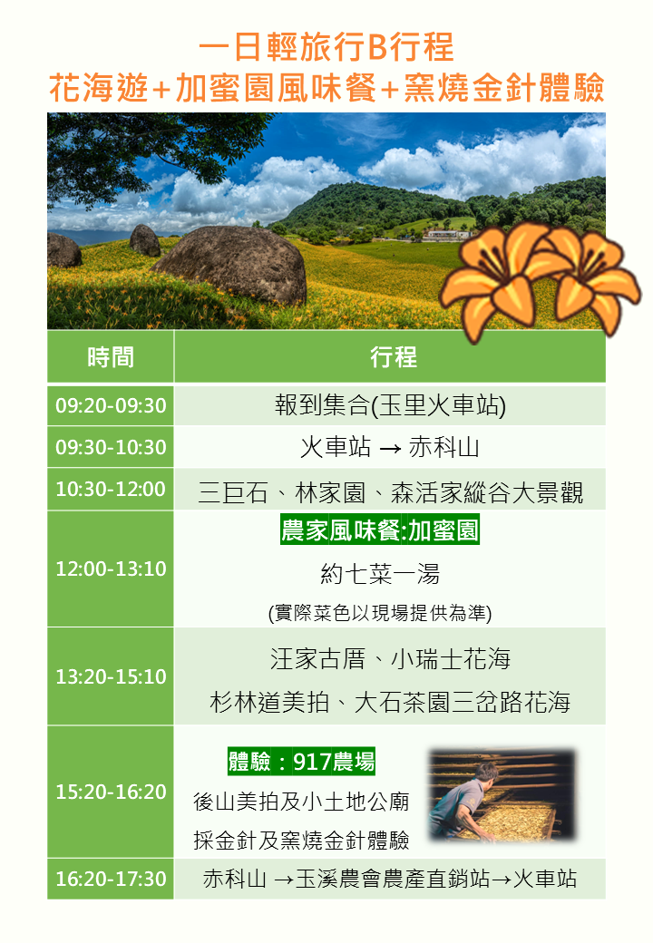 2025赤科山金針花季一日遊｜花海拍照秘境、窯燒金針體驗＋加