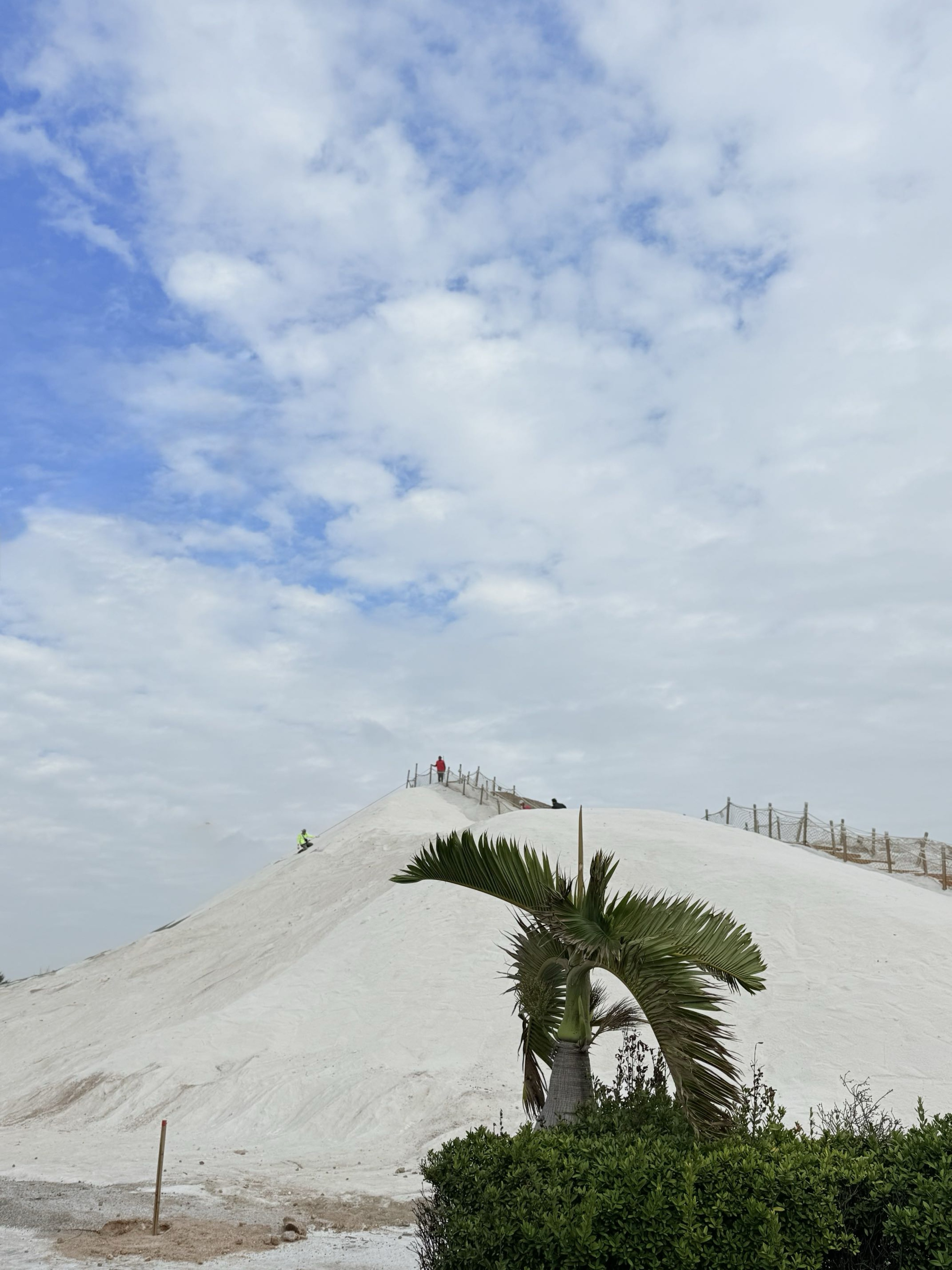 旅途中的幸福時光:台南。奇美。青鯤鯓扇形鹽田。午餐 阿月虱目魚粥。七股鹽山