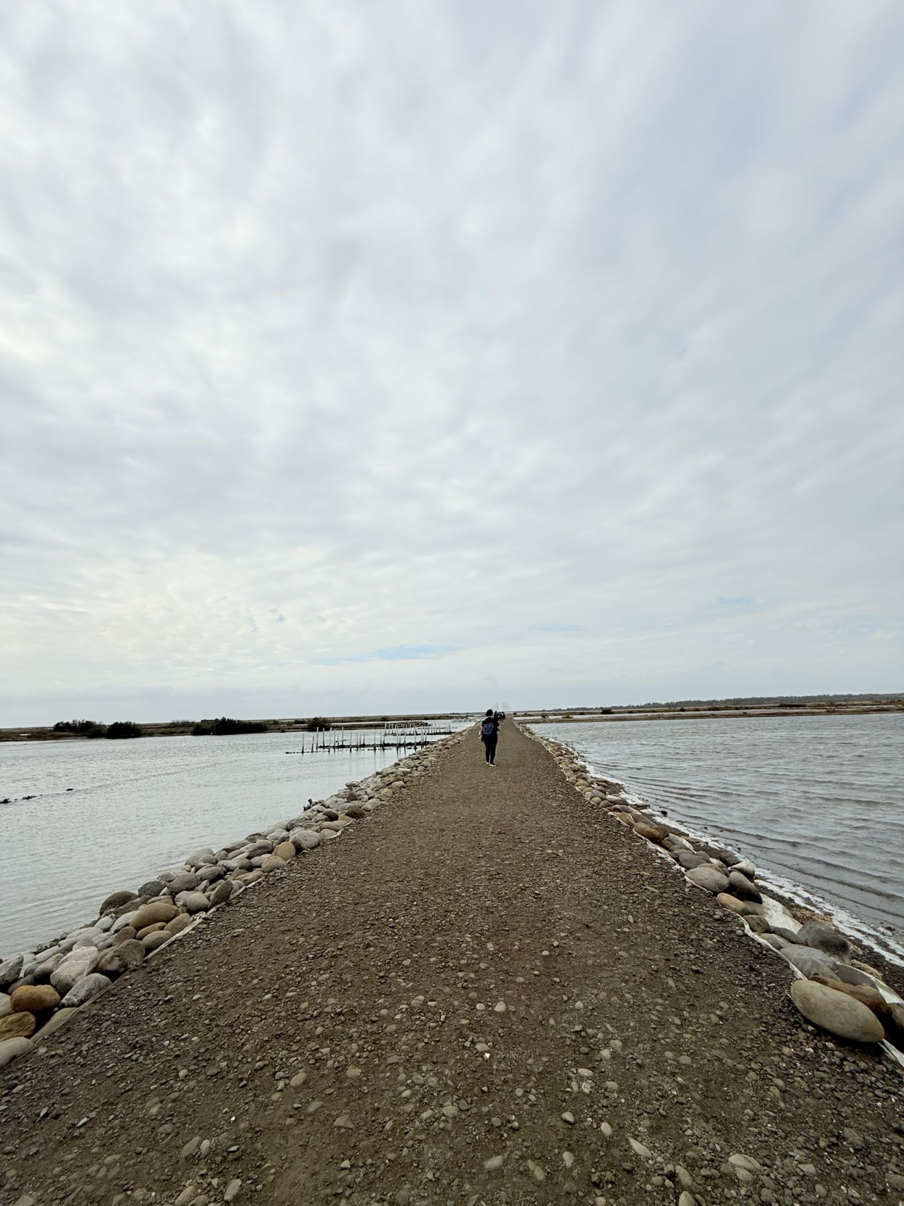 旅途中的幸福時光:台南。奇美。青鯤鯓扇形鹽田。午餐 阿月虱目魚粥。七股鹽山