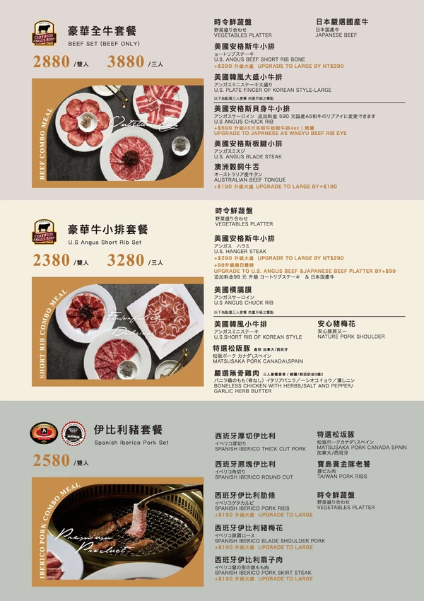 台中必吃燒肉推薦！屋馬燒肉豪華牛小排套餐，海陸盛宴雙人享用超滿足。