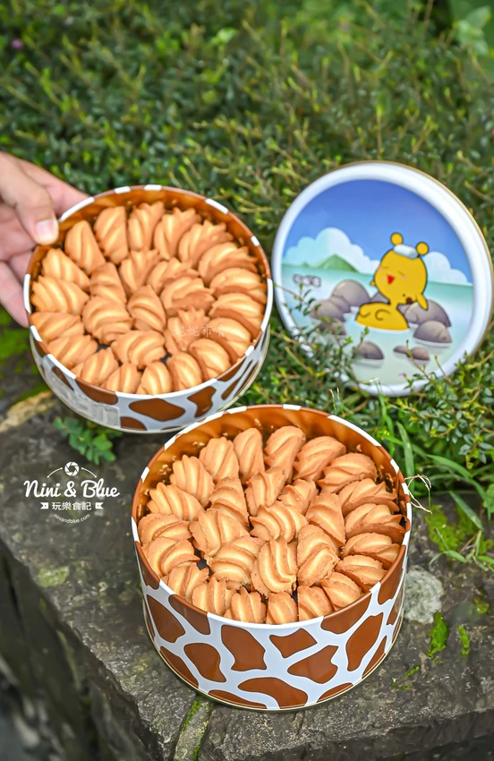 短腿阿鹿宜蘭礁溪店,酥鬆化的香濃起司曲奇餅乾,ㄚ鹿泡溫泉限定圖案 @Nini and Blue 玩樂食記