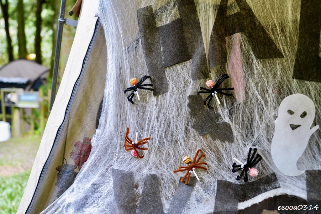 新竹五峰松木青露營區｜森林系家庭露營，萬聖節派對晚餐、親子D