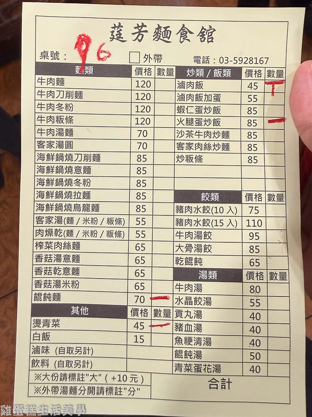 新竹美食推薦!莛芳麵食館在地人也愛客家麵食,鍋氣味炒飯、滷肉飯超夠味。