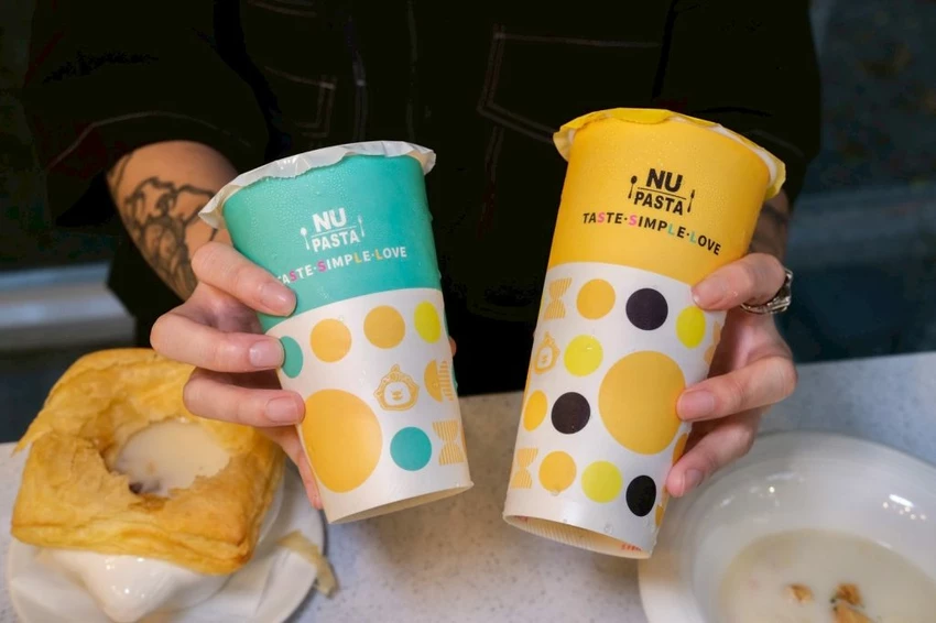 台中義大利麵推薦！NU PASTA 義大利麵聯名「人浮於愛」限定套餐，浮誇系雙主食義大利麵。