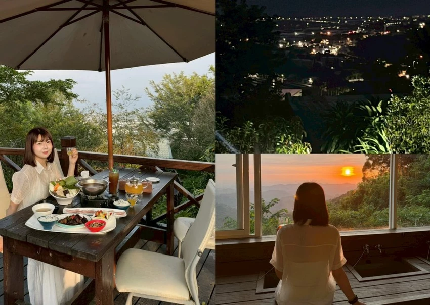 台中夜景餐廳推薦！鳥語花香泡腳邊賞百萬夜景，超萌小動物互動超療癒。