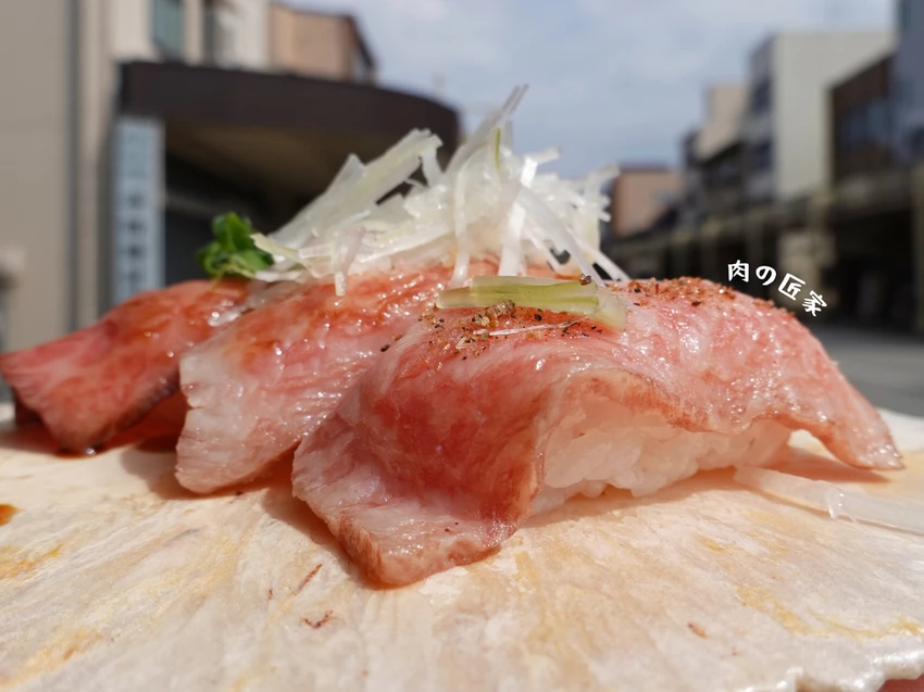 日本岐阜—肉の匠家｜飛驒高山老街人手一盤入口即化飛驒牛壽司