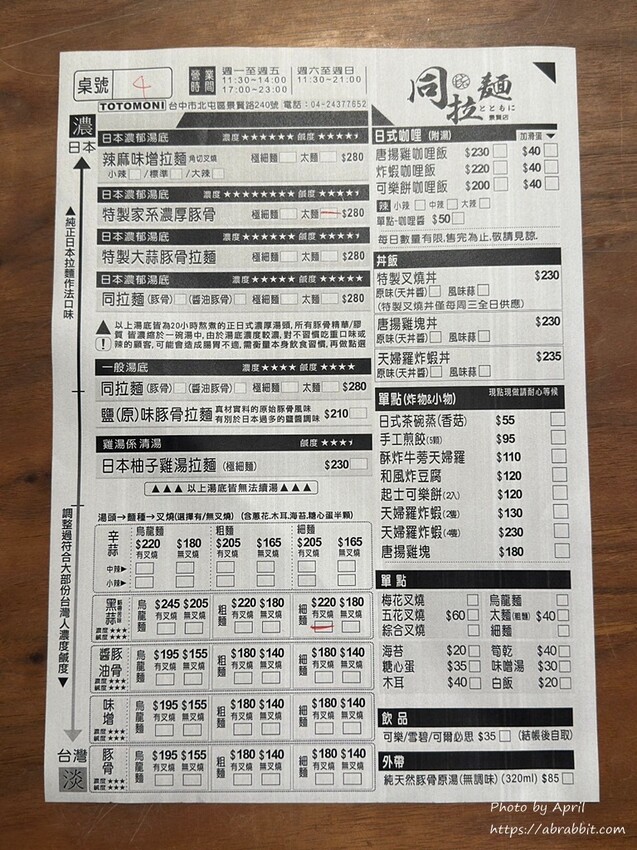 台中市北屯區台中深夜拉麵推薦-同拉麵