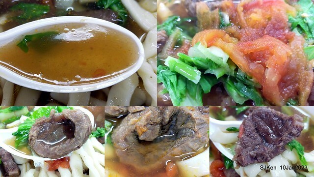 「二馬刀削麵 」番茄牛肉麵 Tomato Beef noodle store, Taipei, Taiwan, SJKen, Jan 10, 2023.