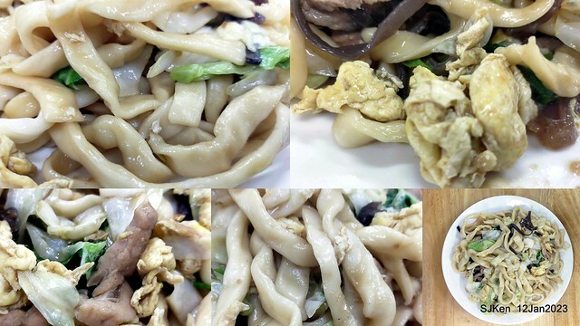 「二馬刀削麵 」木須炒麵 Fried egg noodle store, Taipei, Taiwan, SJKen, Jan 12, 2023.