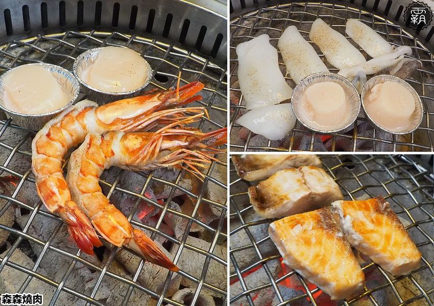 森森燒肉冷藏牛肉軟嫩多汁，公益店獨有碳火烤爐，增添迷人碳香味～