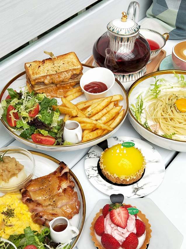 桃園藝文特區美食-日食 Eclipse cafe 藝文店-花生融岩吐司太邪惡,早午餐.甜點都有水準 (邀約) @民宿女王芽月-美食.旅遊.全台趴趴走