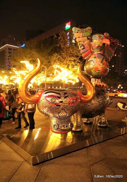 Christmas street decoration of Taipei 101, Taipei,Tawan,SJKen,Dec16,2020.