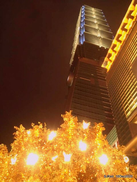 Christmas street decoration of Taipei 101, Taipei,Tawan,SJKen,Dec16,2020.