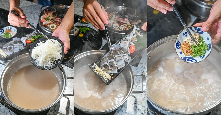 台中梧棲火鍋推薦,三井outlet附近高CP值蒸氣火鍋海鮮塔,推薦加購台灣溫體牛 -妮妮布魯