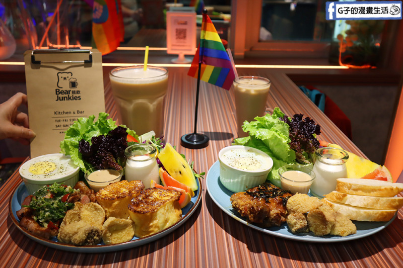 西門早午餐. Bear Junkies/熊飲.大盤子早午餐.美式漢堡.調酒.酒吧.西門美食