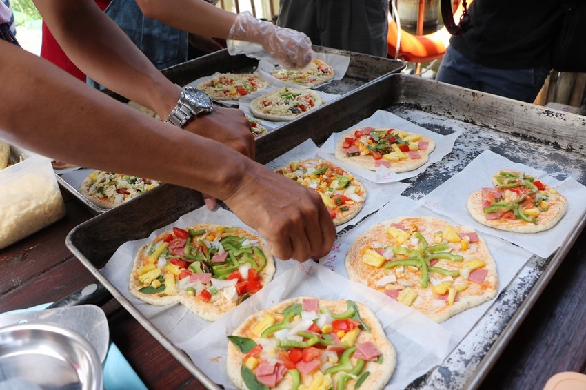 屏東林邊一日遊。光采濕地，環境教育、DIY披薩、植物染敲敲樂、鹹鴨蛋、林邊最美藍晒圖 x 林邊單車遊