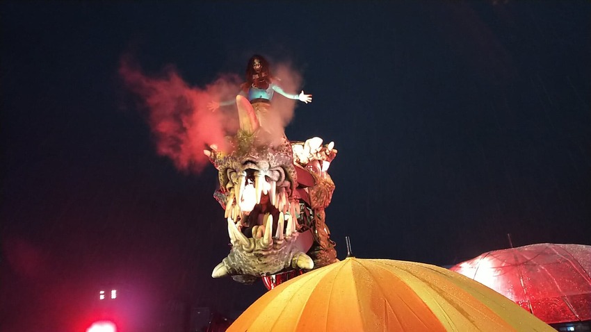 2020桃園燈會。光之桃花源 光之巨龍秀 法國機械巨龍馬戲團表演 噴火通通有