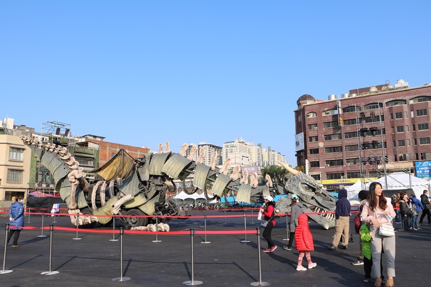 2020桃園燈會。光之桃花源 光之巨龍秀 法國機械巨龍馬戲團表演 噴火通通有