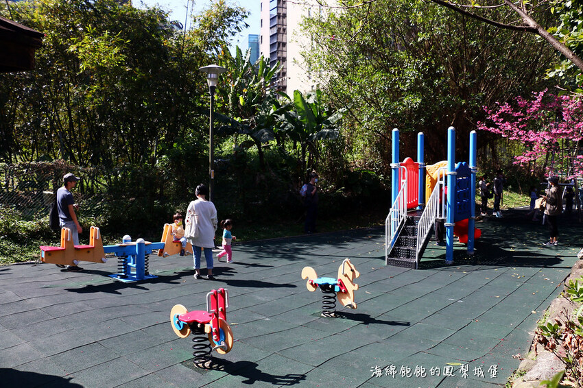 平地賞櫻再一發「康誥坑溪 櫻花大道」搭火車到汐科站，擁抱一片溪畔粉嫩櫻花林！