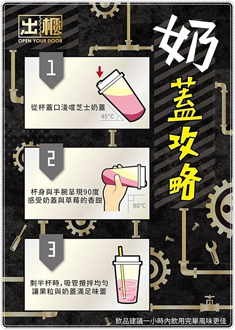 草莓控喝一波║期間限定草莓芝士厚奶蓋，滿滿的草莓果肉漂浮奶蓋裡，妳喝過了嗎？(出櫃台中新時代)