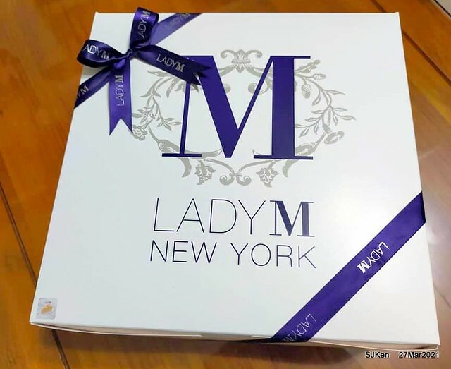 「9吋LADY M NEW YORK 伯爵紅茶千層蛋糕」(9 inches Birthday cake with Earl Gray Mille Crepes flavor from Lady M New York), Taipei, Taiwan, Mar, 27, 2021