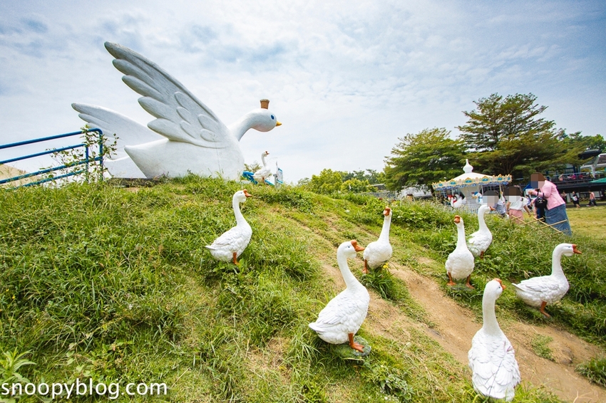 【雲林景點】斗六親子景點｜鵝童樂園～免門票好好拍，旋轉飛天鵝、飛天鵝溜滑梯、兒童戲沙池、愛鵝樂親子餐廳