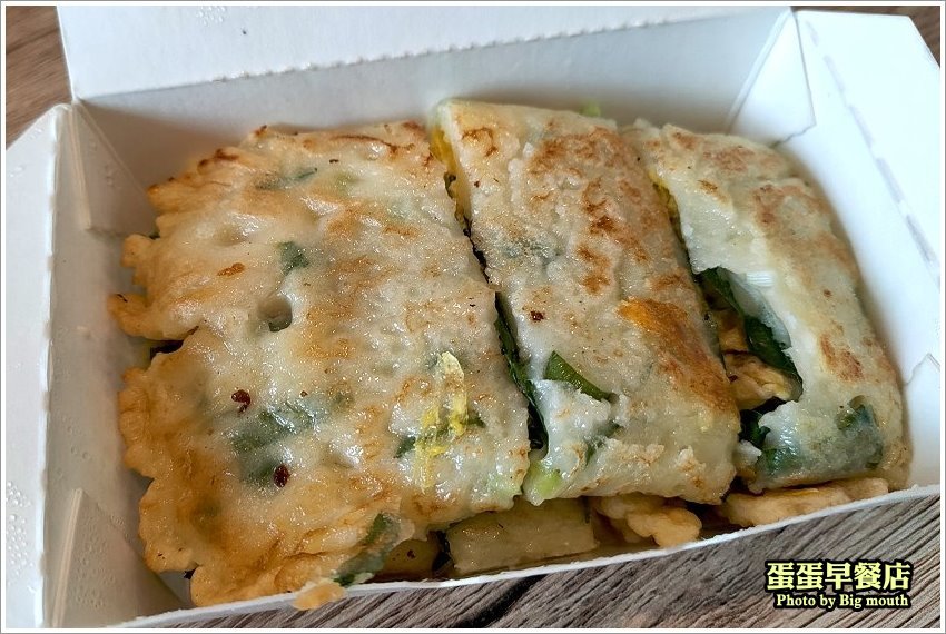 【桃園早餐】蛋蛋早餐店.大份量古早味粉漿起司蛋餅,Q滑香嫩超飽足!