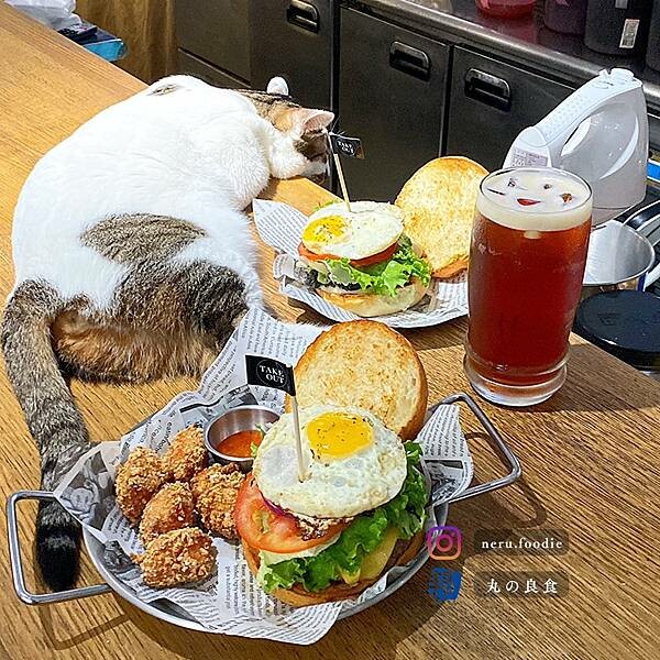 TakeOut Burger&Cafe|貓貓環繞美式漢堡推薦 @neru.foodie / 丸の良食