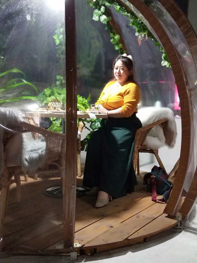 桃園中壢美食-blossom forest 食甸森蒔-中壢絕美玻璃球包廂，泡泡屋好浪漫 @民宿女王芽月-美食.旅遊.全台趴趴走