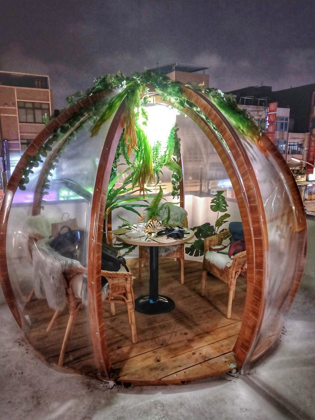 桃園中壢美食-blossom forest 食甸森蒔-中壢絕美玻璃球包廂，泡泡屋好浪漫 @民宿女王芽月-美食.旅遊.全台趴趴走