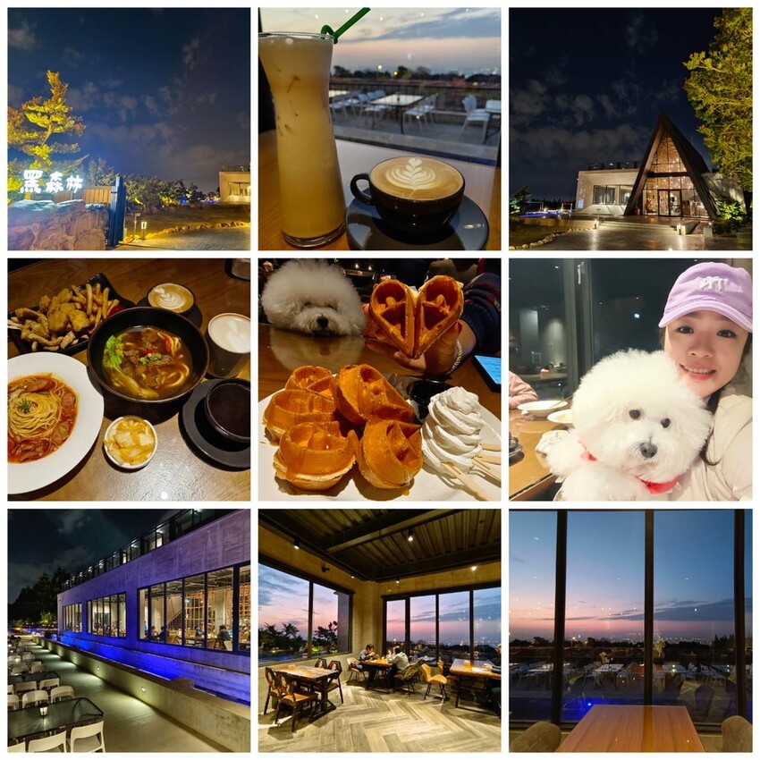 【台中.沙鹿】黑森林最美夜景+夕陽景觀餐廳。寵物友善咖啡義大利麵鬆餅燉飯餐點有一定水準