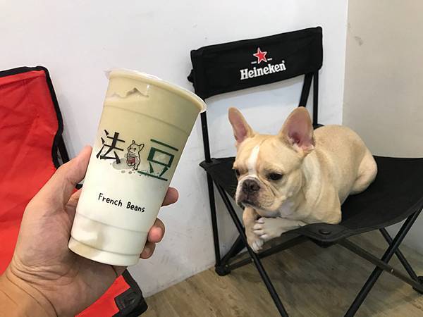 (新竹)綠豆沙專賣店 加入虎山鮮奶超濃厚 可愛法鬥店長等您來喔-法豆