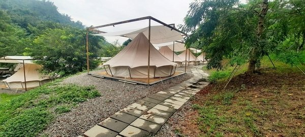 旅遊 ░   南部豪華型帳篷露營 - The Tale Of Butterfly 蝶舞澗 一泊二食， 1200多棵花旗木粉嫩登場