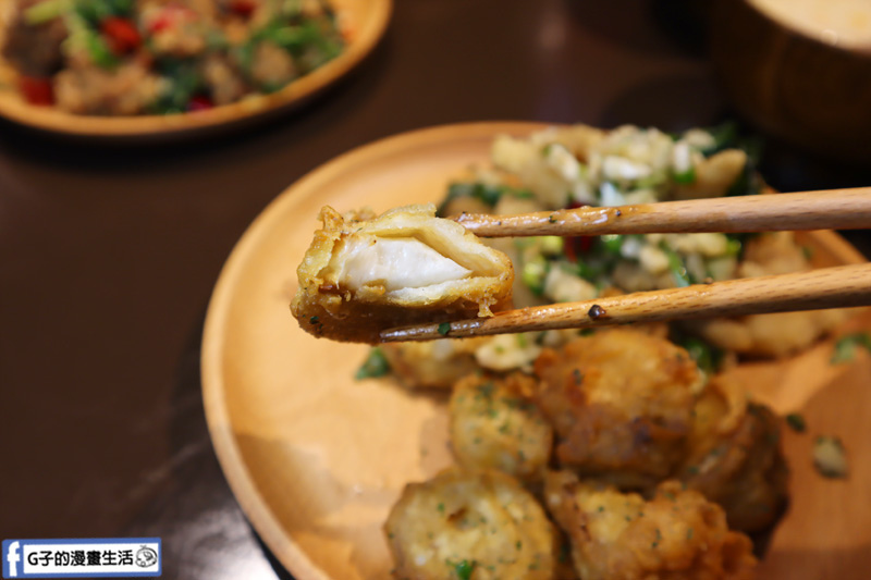 開小伙宵夜炸雞鐵板麵 炸杏鮑菇