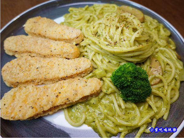 檸檬雞柳條青醬義大利麵-fun晴輕食餐廳 (3).jpg