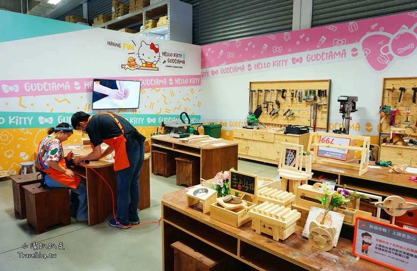 台中室內景點》HELLO KITTY迷快來看！特力屋聯名三麗鷗推出超可愛DIY木作課程,IG拍照熱門打卡景點！準備好記憶體大拍特拍！ - 小潔趴趴走旅遊札記